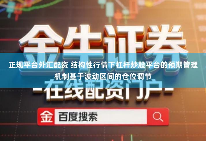 正规平台外汇配资 结构性行情下杠杆炒股平台的预期管理机制基于波动区间的仓位调节